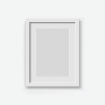 Realistic picture frame icon in flat style. Photo vector illustration on white isolated background. Picture frame mockup sign business concept.