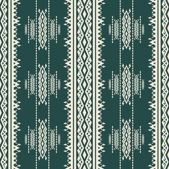 Ethnic tribal stripes pattern. Ethnic tribal aztec stripes seamless pattern. Ethnic contemporary white-green color pattern for fabric, textile, home decoration elements, upholstery, wrapping. vector