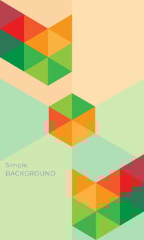 Vector of hexagon creative backgrounds for social media