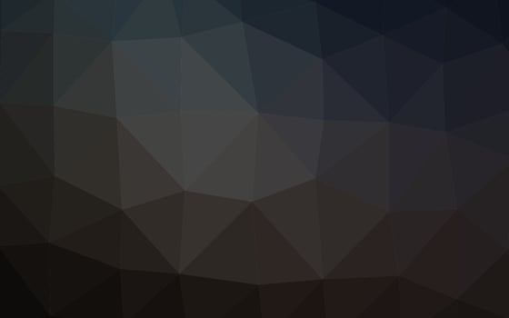 Dark Black vector polygon abstract background.