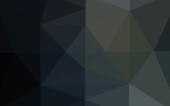 Dark Black vector low poly cover.