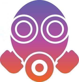 Gas Mask Glyph Icon vector