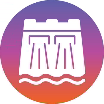 Dam Glyph Icon vector
