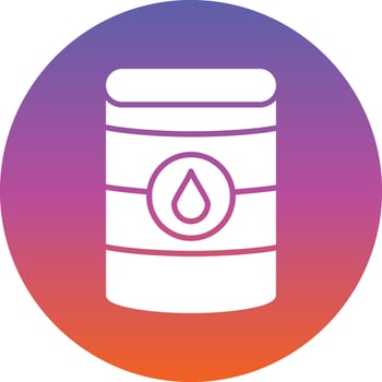 Oil Barrell Glyph Icon vector