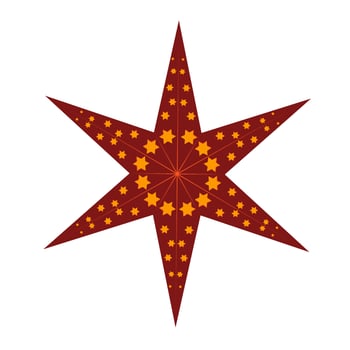 red christmas star element for design vector