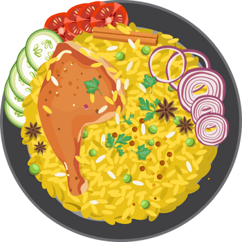 Chicken Biryani , Traditional indian cuisine png