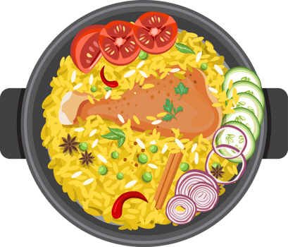 Chicken Biryani , Traditional indian cuisine png