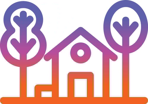 Home Landscape Glyph Icon vector