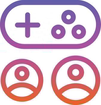 Game Viewers Line Vector Icon Design