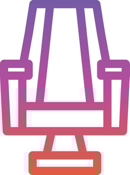 Gaming Chair Line Vector Icon Design