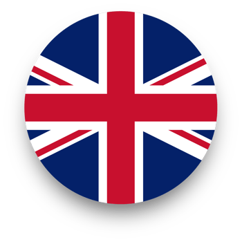 Official flag of United kingdom in circle shape. Nation flag illustration. png