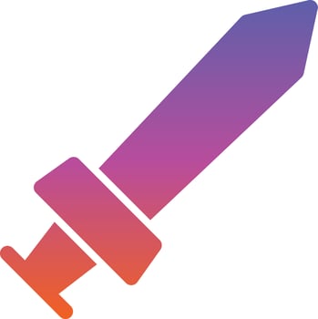 Game Sword Line Vector Icon Design