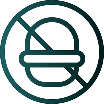 No Fast Food Vector Icon Design