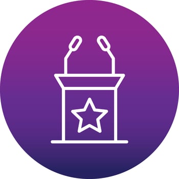 Tribune Vector Icon