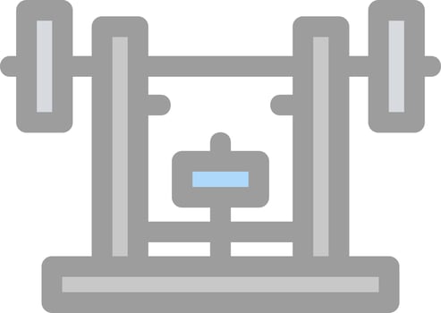 Bench Press Vector Icon Design