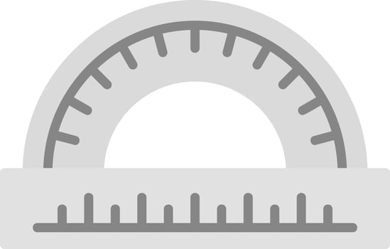 Protractor Creative Icon Design vector