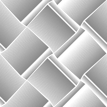 Gray geometric seamless pattern with thin lines for wallpapers, textile, fabric, wrapping paper, backgrounds. Graphic effect of volume. Template in the engraving style. Vector Illustration.