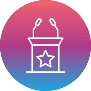 Tribune Vector Icon