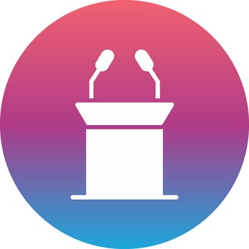 Tribune Vector Icon
