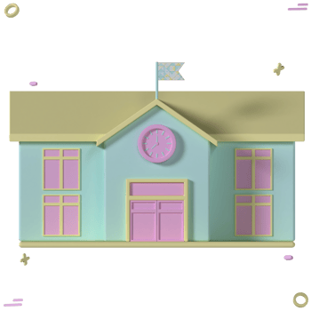 3D Icon School Building png
