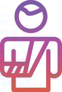 Broken Arm Vector Icon Design