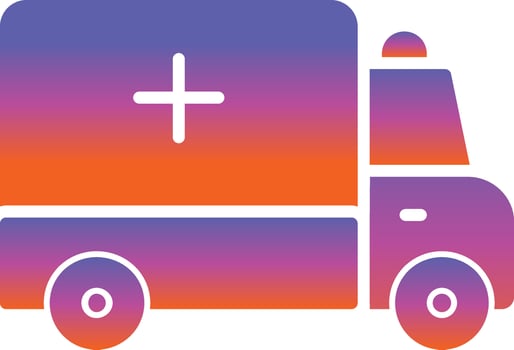 Ambulance Vector Icon Design