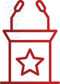 Tribune Vector Icon