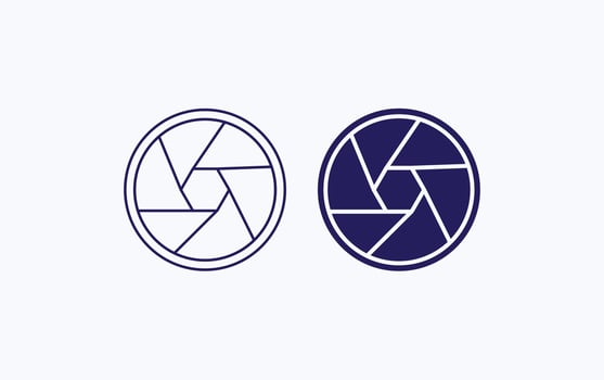 Camera Aperture, photography vector icon