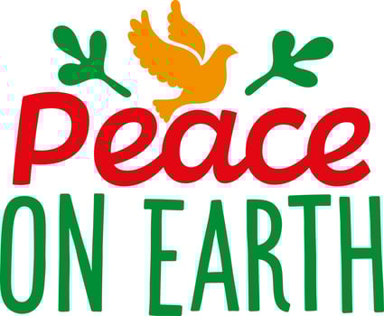 Peace on earth. Matching Family Christmas Shirts. Christmas Gift. Family Christmas. Sticker. Card. vector