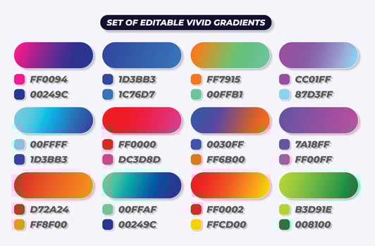 Natural vibrant gradient backgrounds, Autumn colors vector