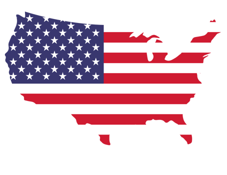 USA concept represented by map and flag icon. isolated and flat illustration PNG
