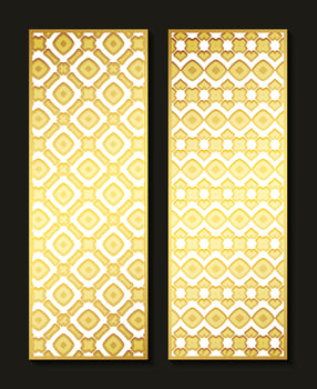 elegant gold abstract pattern vertical card vector