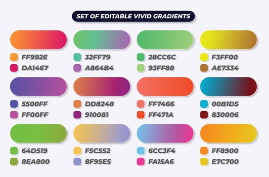 Colorful vivid gradient backgrounds for social media, stories vector