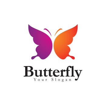 Butterfly logo design template vector illustration
