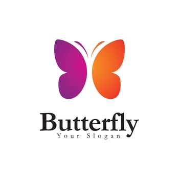 Butterfly logo design template vector illustration