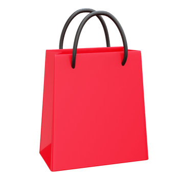 Shopping bag 3d icon render illustration png