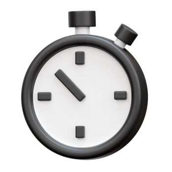 Black stopwatch 3d icon render illustration png