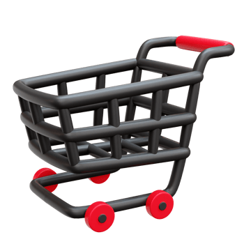 Trolley black friday 3d icon render illustration png