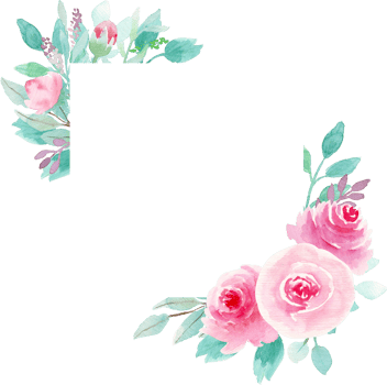 Hand drawing botanical illustration. Floral spring frame with pink roses, mint leaves and branches. Design elements. Perfect for wedding invitations, greeting cards, prints, packing, posters and more png