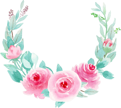 Branch Bouquet of Pink Roses and Green Leaves Elegant Floral Arrangement png