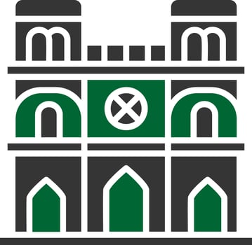 Notre Dame Creative Icon Design vector