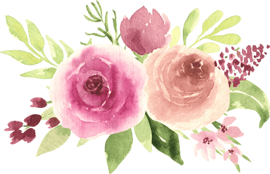 Watercolor Bouquet of Maroon Flowers, Cappuccino Flowers, Lilac Sprigs, and Greenery Leaves Elegant Floral Illustration for Sophisticated Decor png