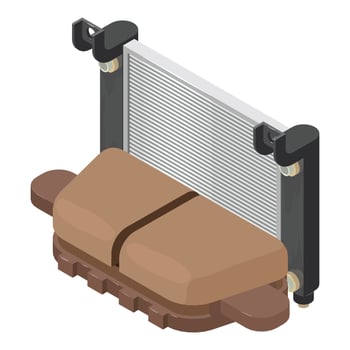 Spare detail icon, isometric style vector