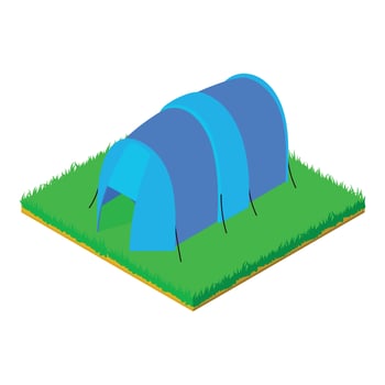 Tunnel tent icon, isometric style vector