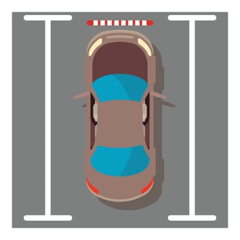 Gray car icon, isometric style vector