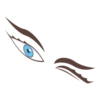 Clipping eyes icon, isometric style vector