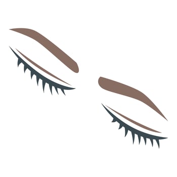 Closed eyes icon, isometric style vector