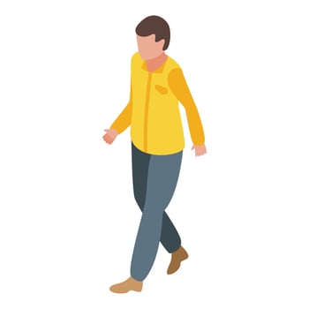 Indian student icon, isometric style vector
