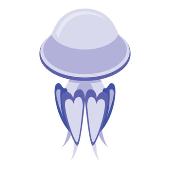 Water jellyfish icon, isometric style vector