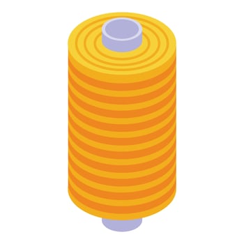 Thread bobine icon, isometric style vector
